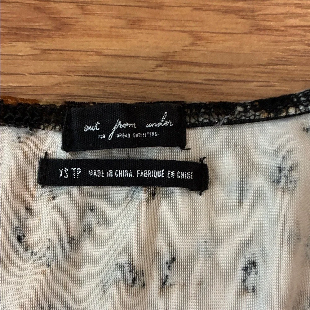 Urban Outfitters Out From Under CS Velour Long Sleeve Leopard‎ Bodysuit